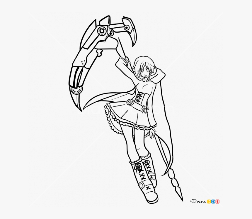 Ruby Rose Rwby Drawing, HD Png Download, Free Download