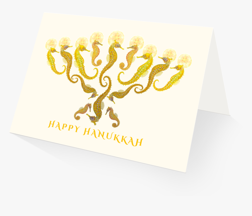 Seahorse Menorah Holiday Card Boxed Set - Paper, HD Png Download, Free Download