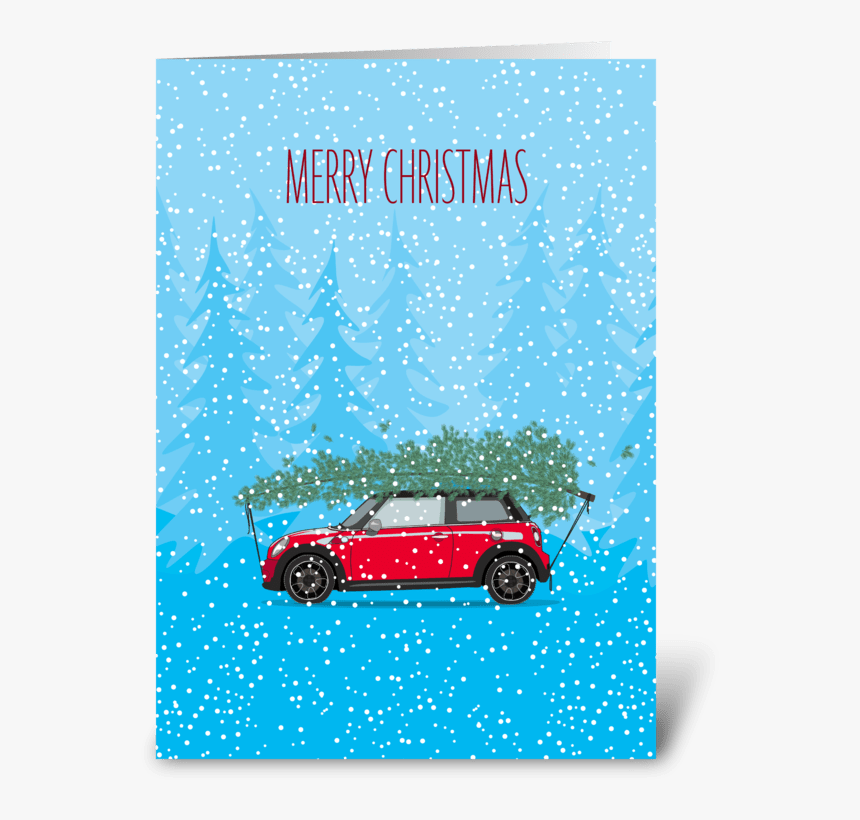 Mini Cooper Holiday Greeting Card - Notchback, HD Png Download, Free Download