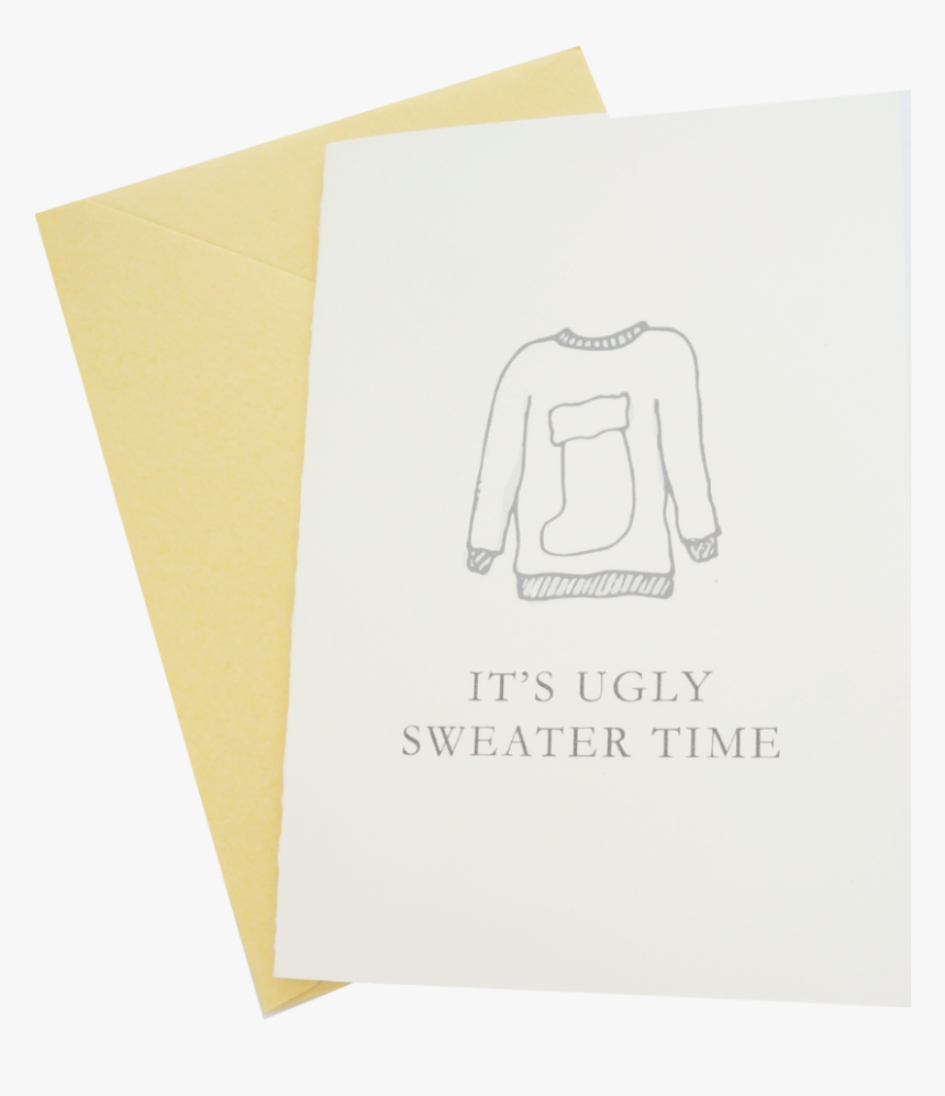 Funny Ugly Christmas Sweater Holiday Card Hand Drawn - Sketch, HD Png Download, Free Download
