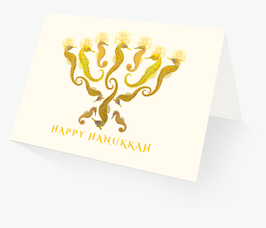 Seahorse Menora Holiday Card - Illustration, HD Png Download, Free Download