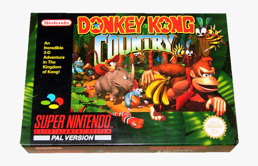 Donkey Kong Country Box - Donkey Kong Country Snes Cover, HD Png Download, Free Download