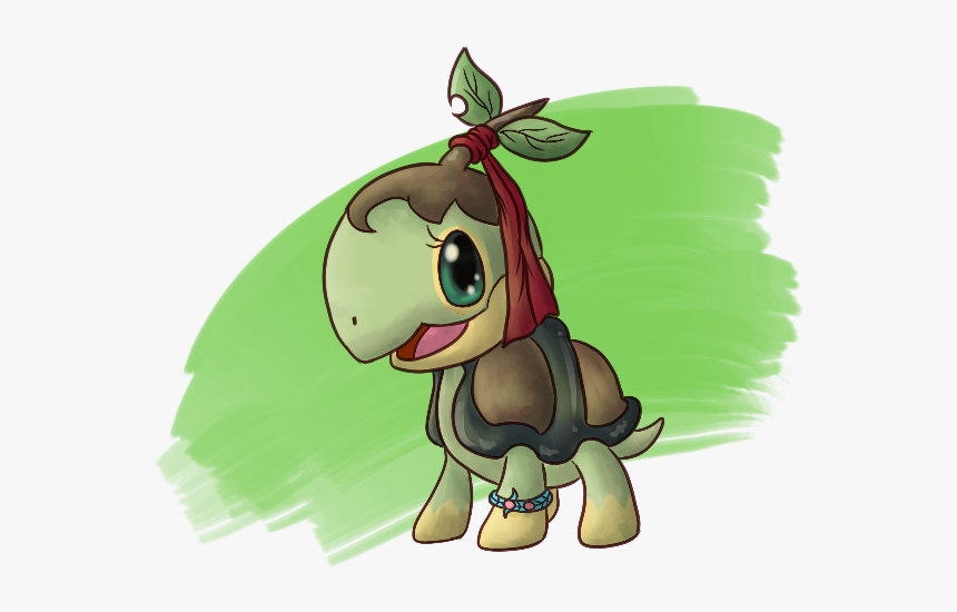 Celeste The Turtwig - Cartoon, HD Png Download, Free Download