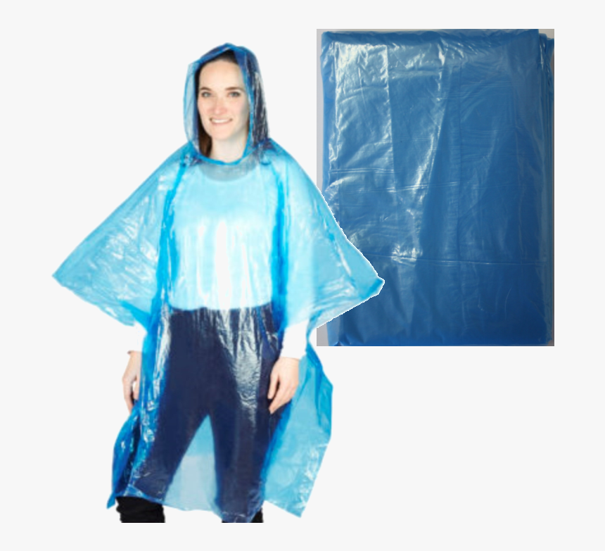 Adult Blue Rain Poncho Box Of - Blue Rain Poncho, HD Png Download - kindpng
