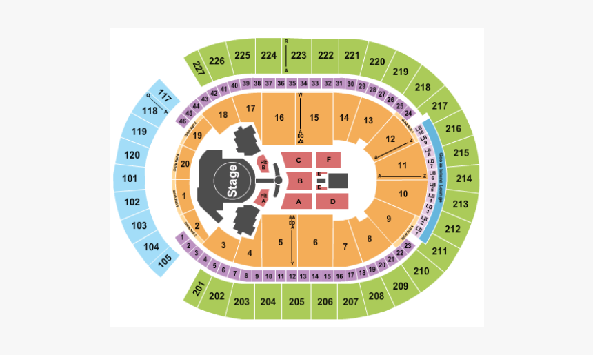 T Mobile Wwe Seating Chart, HD Png Download, Free Download