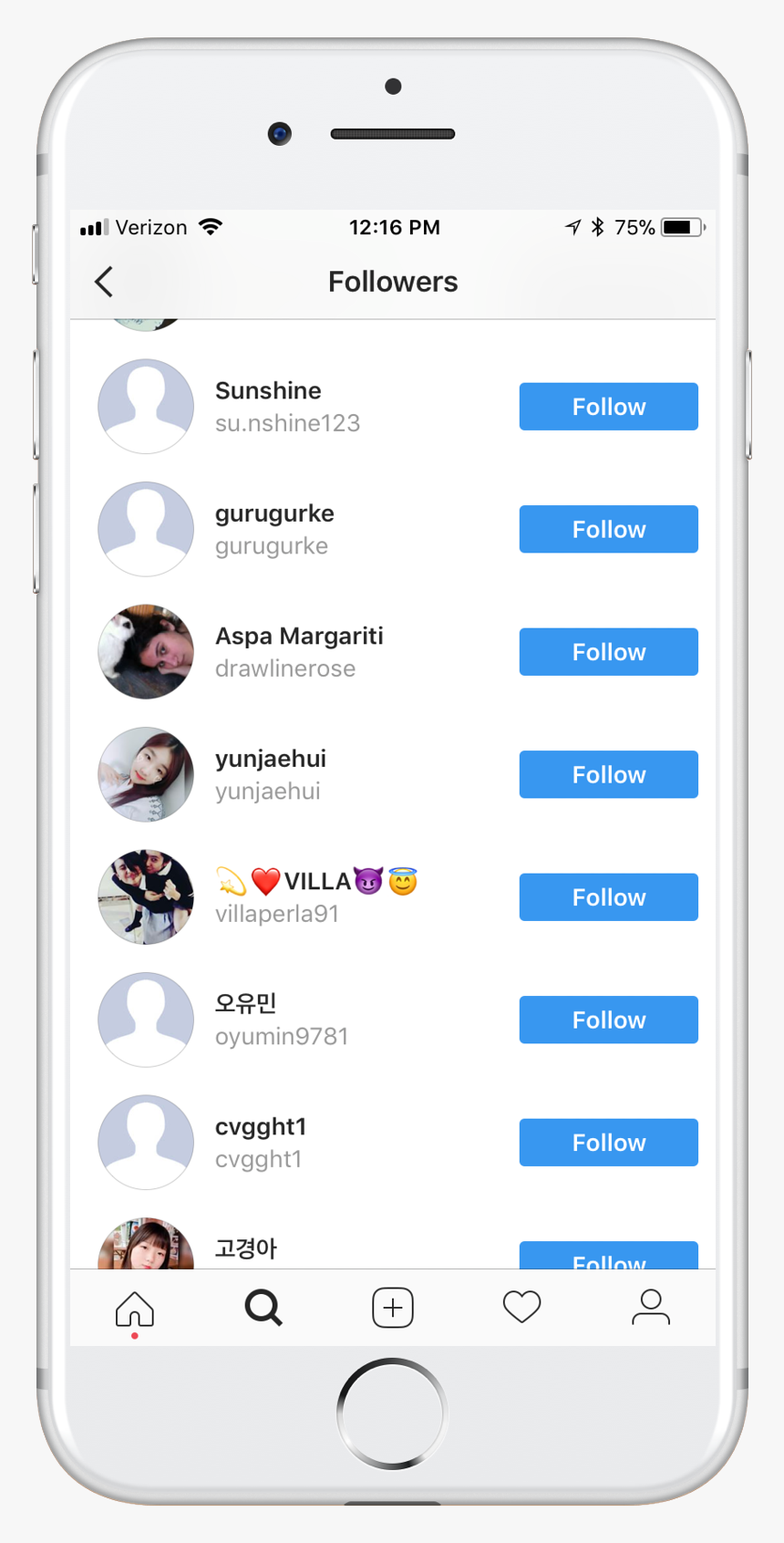 Fake Influencer Followers - Follower List Instagram Blank, HD Png Download, Free Download