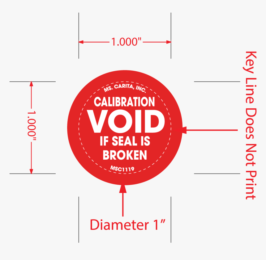Calibration Void If Seal Is Broken Labels - Circle, HD Png Download, Free Download