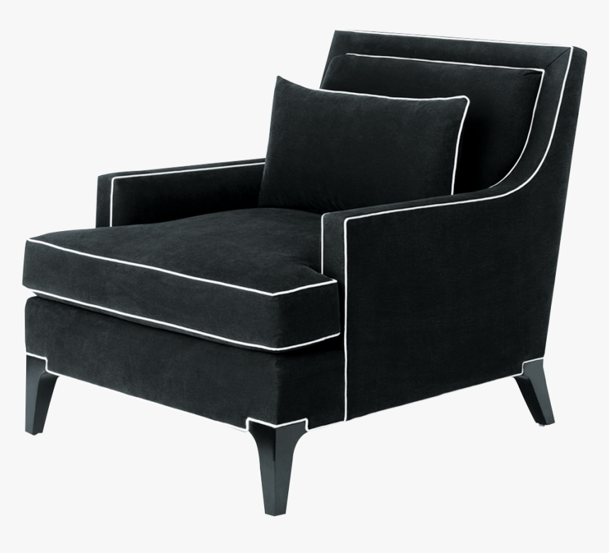 Contrasting Piping Enlivens The Norwich Lounge Chair - Chair, HD Png Download, Free Download