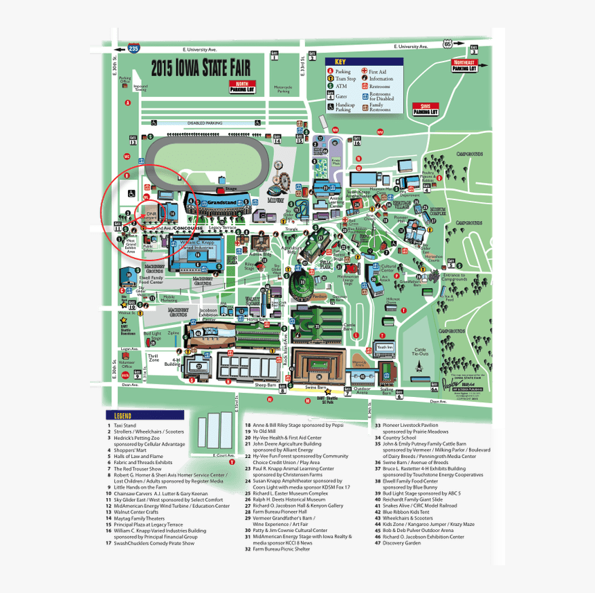 Susan Knapp Stage Iowa State Fair Map, HD Png Download, Free Download