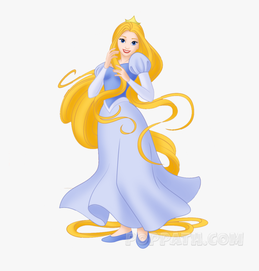 Princess With Long Hair Cartoon, HD Png Download, Free Download