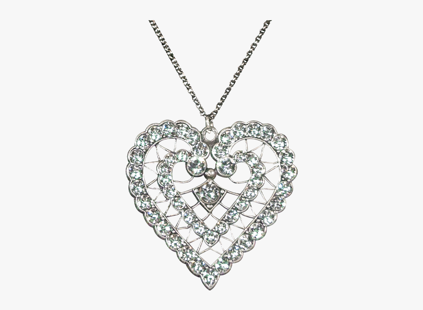 Crystal Heart Necklace2 - Locket, HD Png Download, Free Download