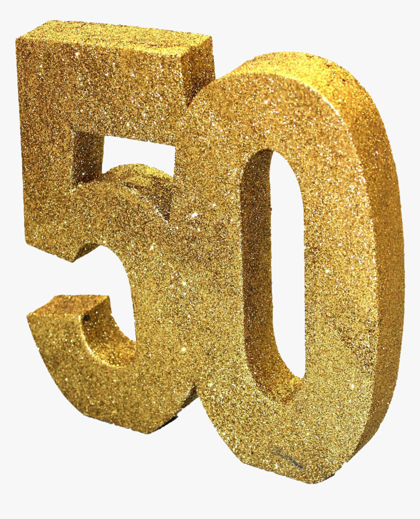 Glitter Numbers Png - Number 50 Gold Png, Transparent Png, Free Download