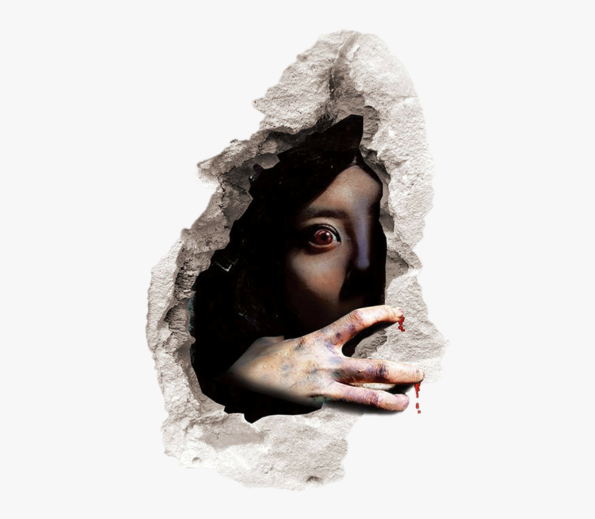 #scary #3d #3deffect #grudge #wallart #wall #sweetpoison - 3d Ghost In A Hole, HD Png Download, Free Download