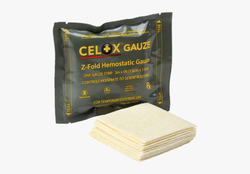 Celox Gauze Hemostat, Hemostatic Wound Dressing - Celox Gauze, HD Png Download, Free Download