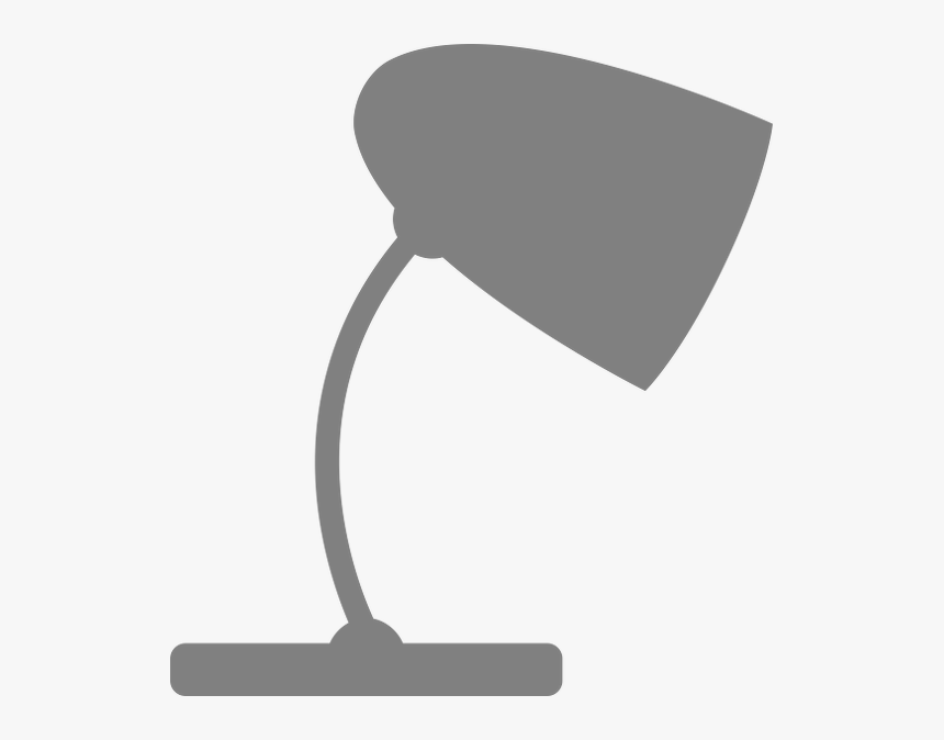 Grey Desk Lamp - Clip Art Lamp, HD Png Download, Free Download