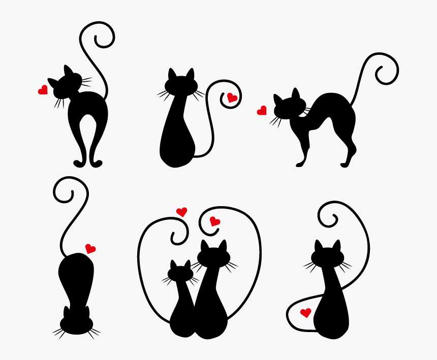 Van Cat Kitten Stencil Drawing - Love Cat Drawing, HD Png Download, Free Download