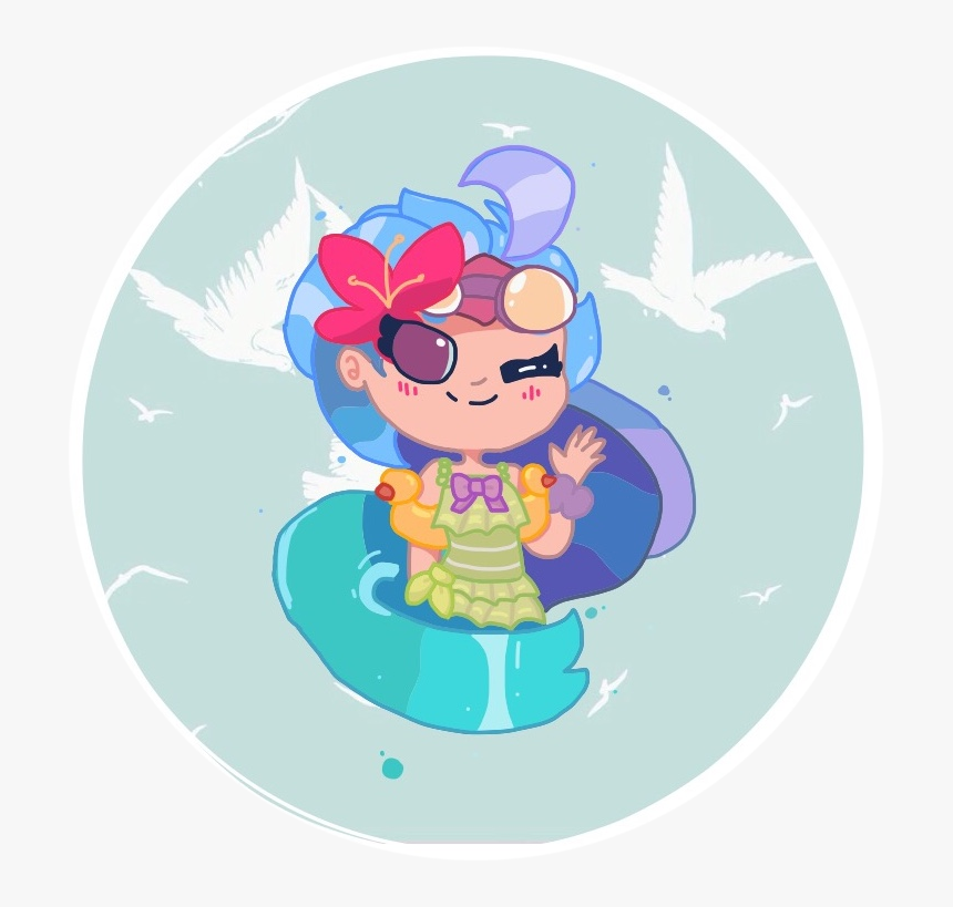 Pool Party Zoe By Kauroi - Cartoon, HD Png Download, Free Download