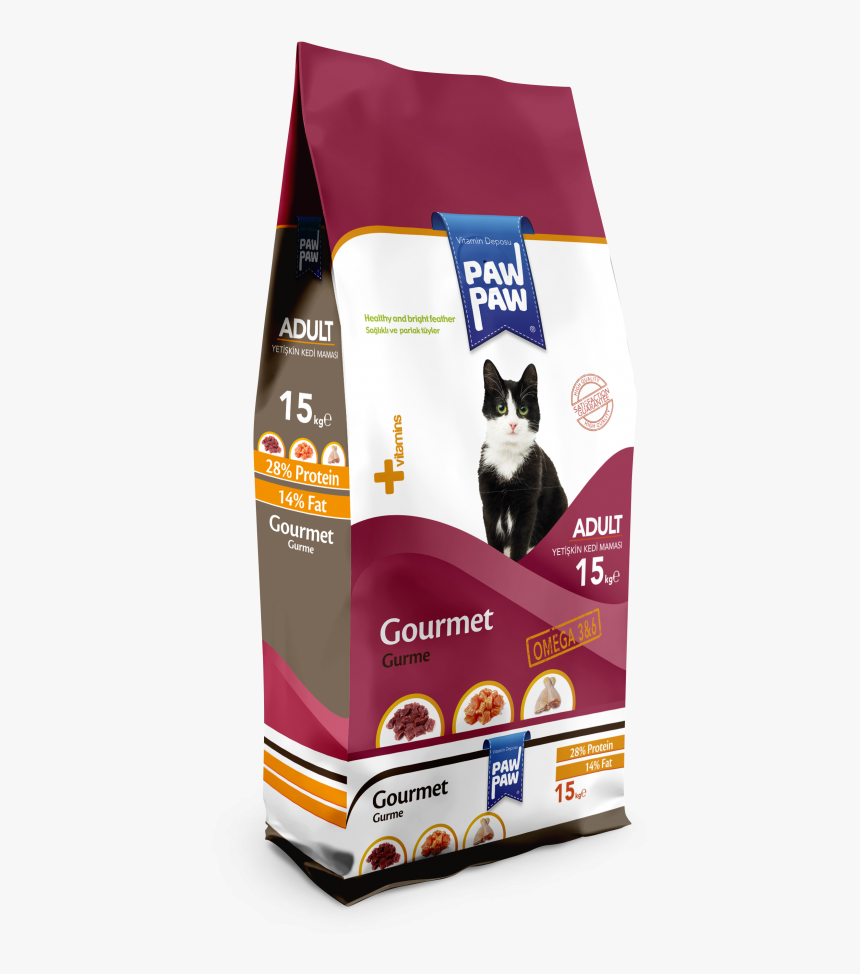 Paw Paw Gourmet Adult Cat Food - Paw Paw Kedi Maması Gurme, HD Png Download, Free Download