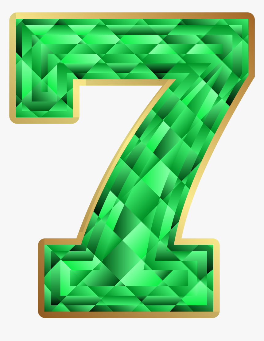 Emerald Number Seven Png Clip Art Image - Portable Network Graphics, Transparent Png, Free Download
