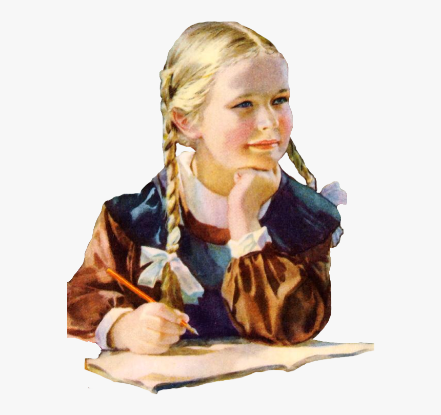 #girl #schoolgirl #school #retro #vintage #writing - А Алексин Безумная Евдокия, HD Png Download, Free Download