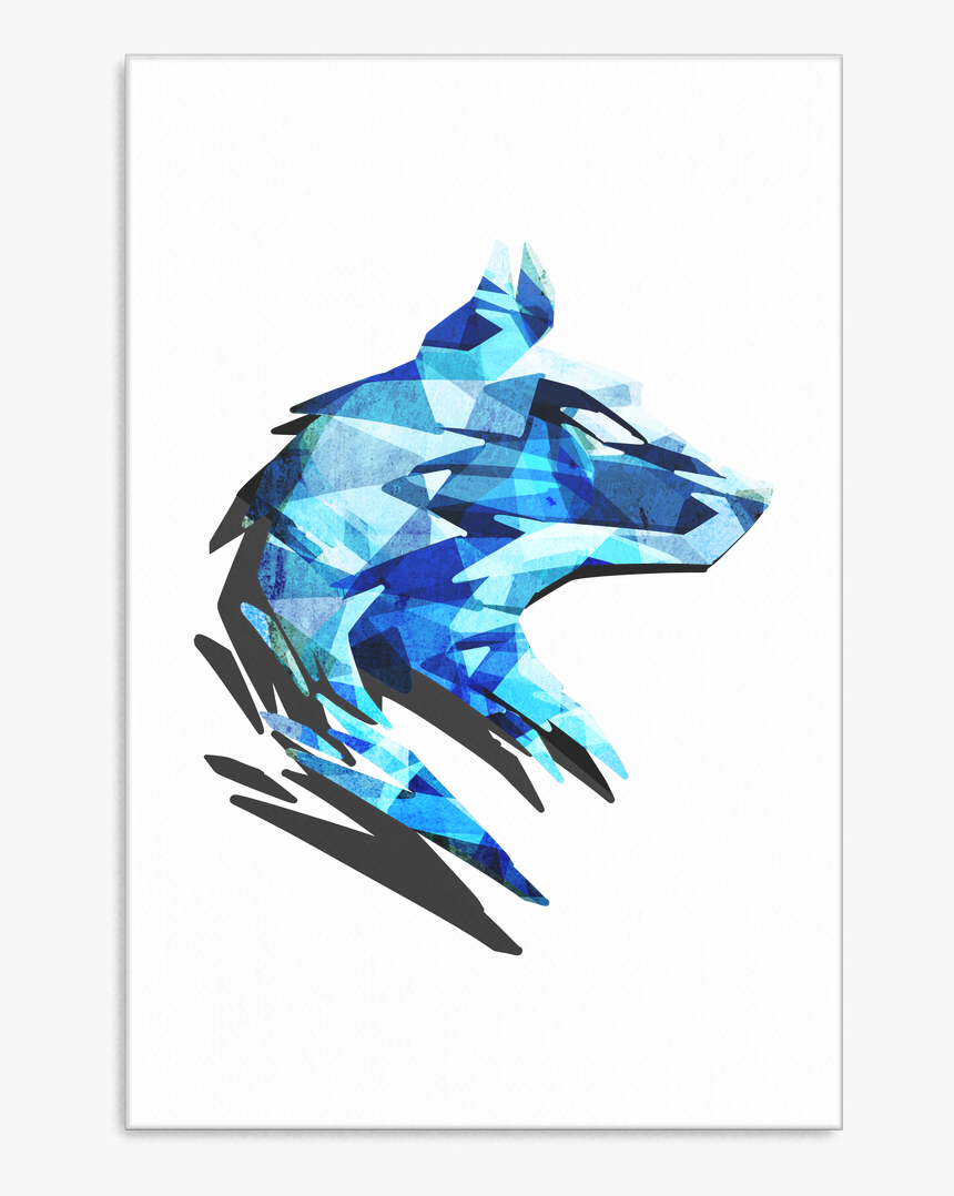 Geometric Wolf Artwork Canvas Art Print - Geometric Wolf, HD Png Download, Free Download