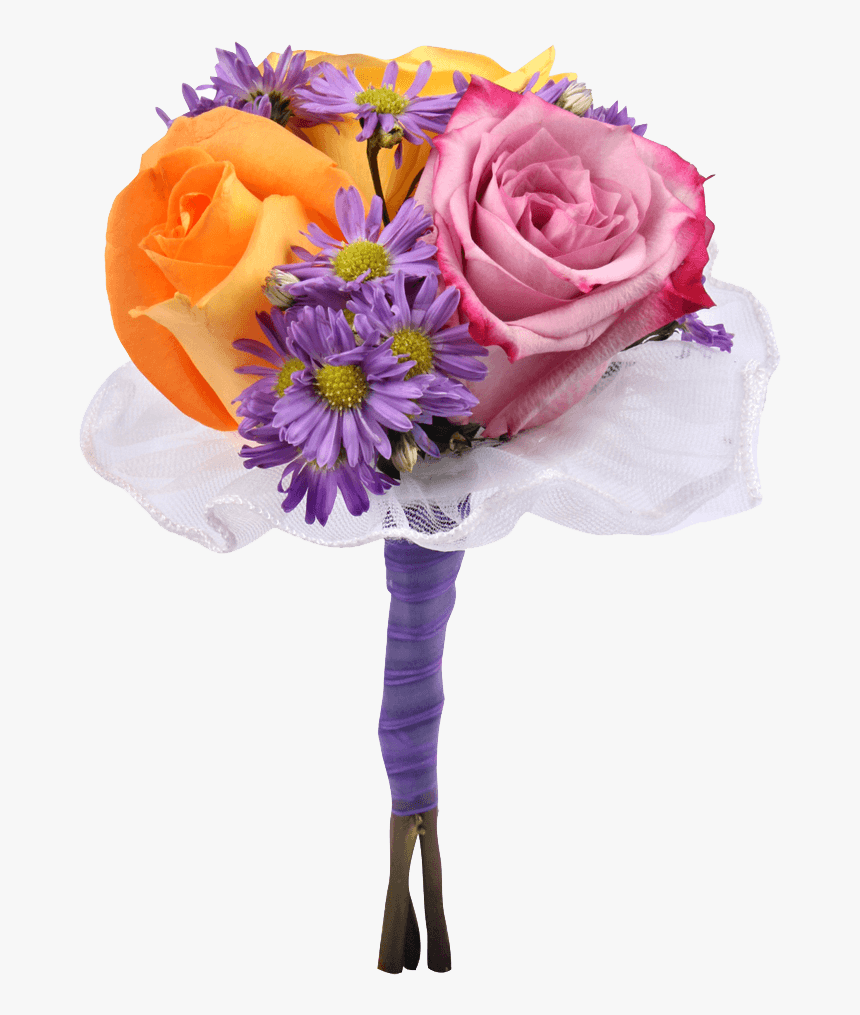 Roses Aster Bouquets For Weddings Cheap Rose Bouquets - Bouquet, HD Png Download, Free Download