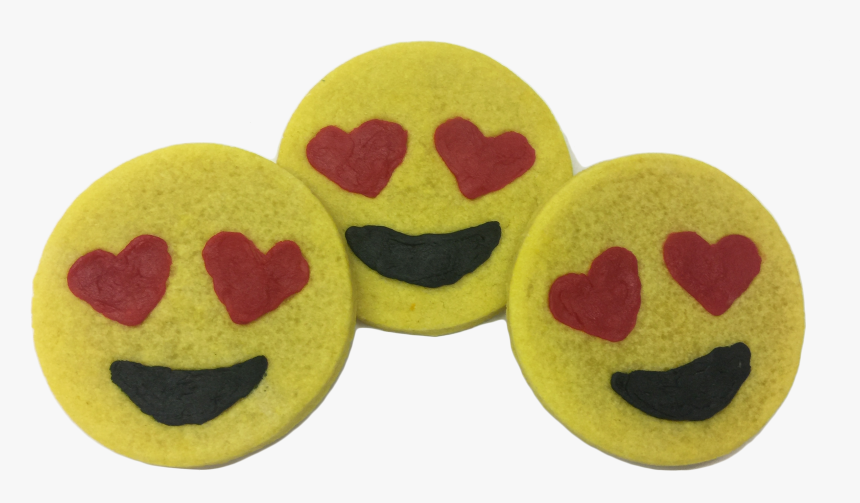 Heart Eyes Emoji Sugar Cookies - Stuffed Toy, HD Png Download, Free Download
