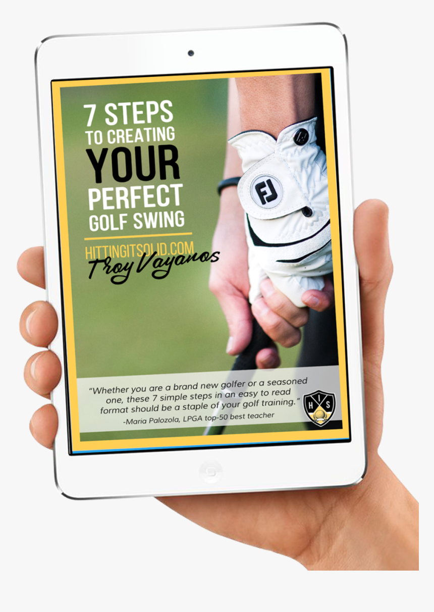 Troy - Golf - Ebook - Ipad - Hand - Mockup - Poster, HD Png Download, Free Download