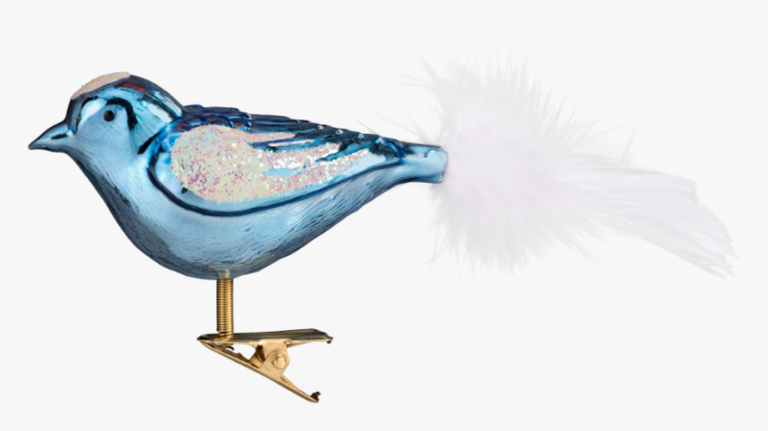 Glass Bird Blue With Glitter - Blue Jay, HD Png Download, Free Download