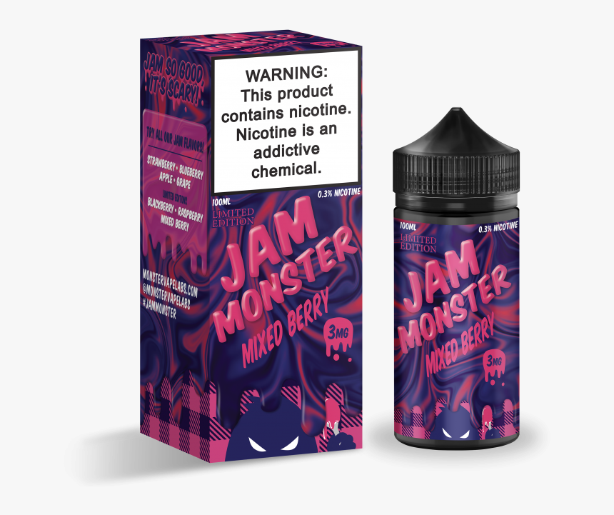 Jam Monster E Liquid Mixed Berry, HD Png Download, Free Download