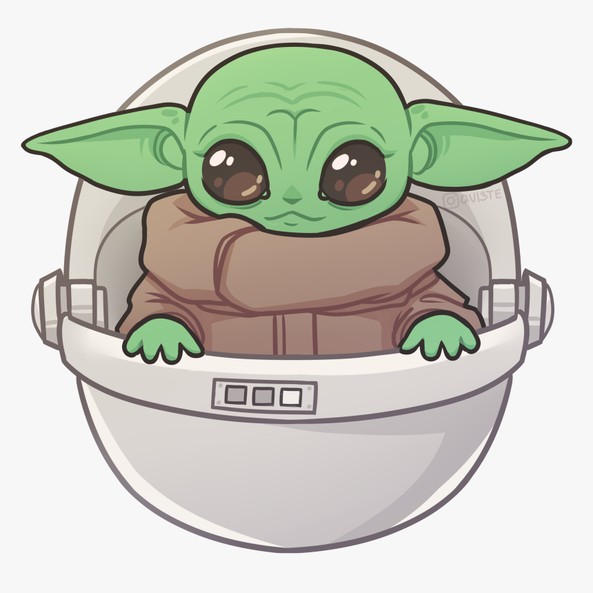 Star Wars Cute Baby Yoda Png Photos - Baby Yoda Face Drawing, Transparent Png, Free Download