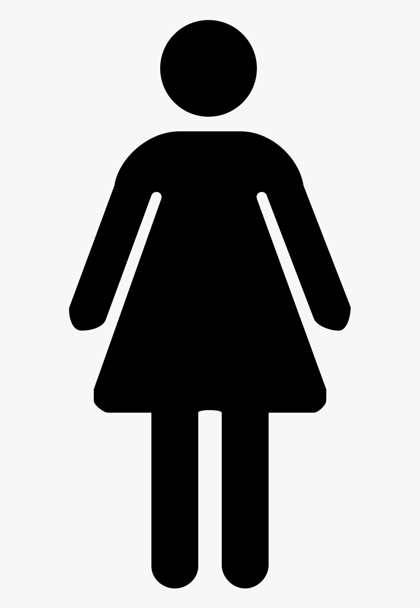 Womens Bathroom Sign Silhouette, HD Png Download, Free Download