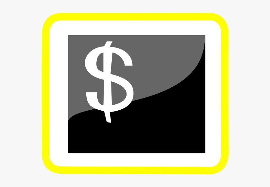 Vector Clip Art Of Money Pictogram With Yellow Frame - Molduras Para Fotos Dinheiro, HD Png Download, Free Download