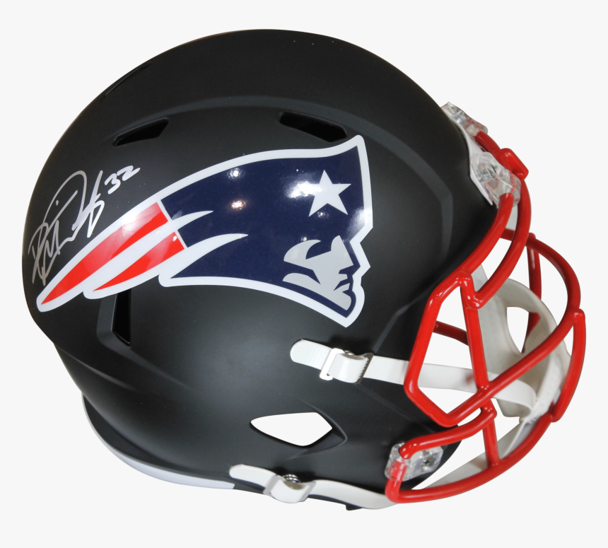 Devin Mccourty Autographed Patriots Flat Black Speed - Full Size Helmet New England Patriots Chrome, HD Png Download, Free Download