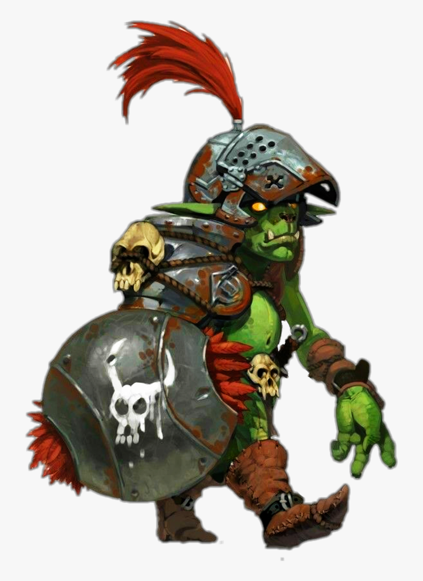 #goblin #armor #shield #skulls #helmet #green - Goblin Boss, HD Png Download, Free Download