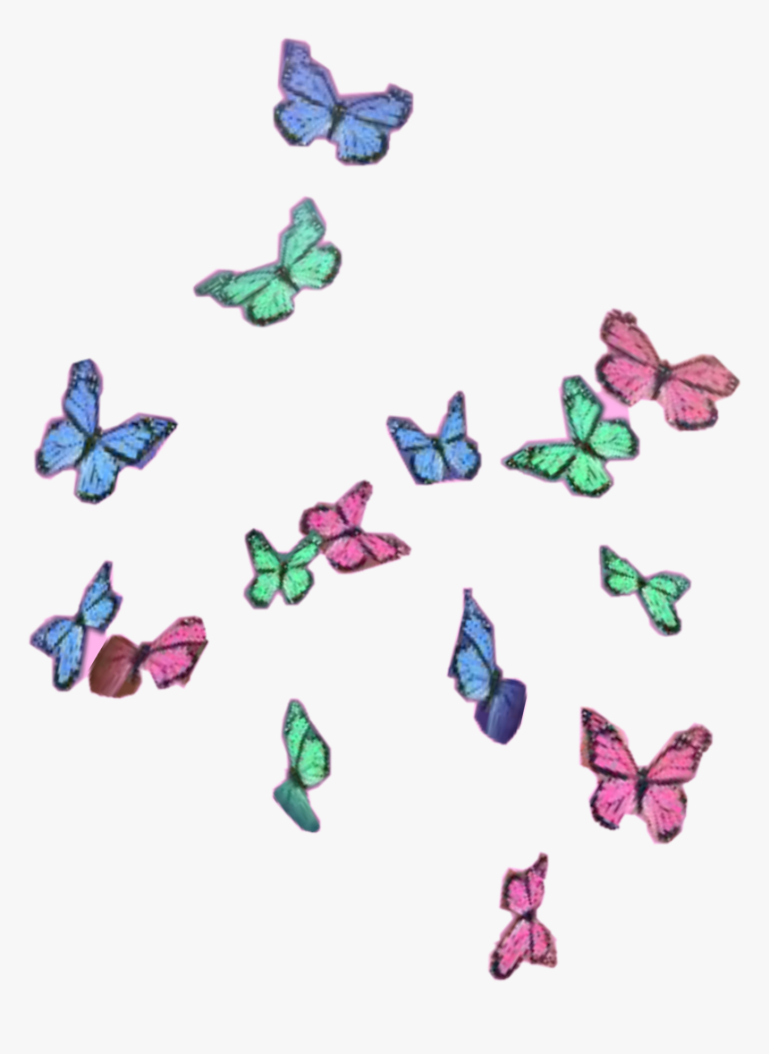 #freetoedit #butterflies #colorful #aesthetic #pink - Swallowtail Butterfly, HD Png Download, Free Download