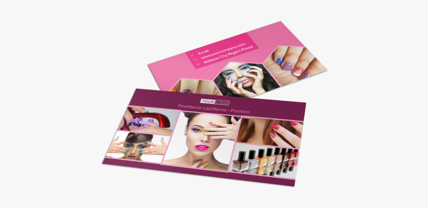 Nail Salon Business Card Template Preview - Nail Salon Business Card, HD Png Download, Free Download