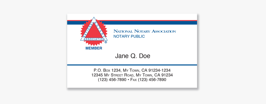 Notary Public Business Cards - National Notary Association, HD Png Download, Free Download