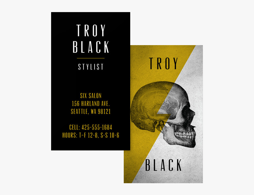 Edgy Stylist Business Card Template - Edgy Business Card Design, HD Png Download, Free Download