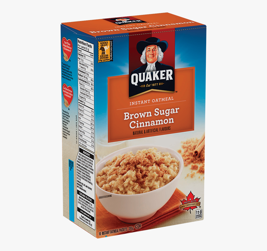 Quaker® Brown Sugar Cinnamon Flavour Instant Oatmeal - Quaker Oats Apple Cinnamon Oatmeal, HD Png Download, Free Download