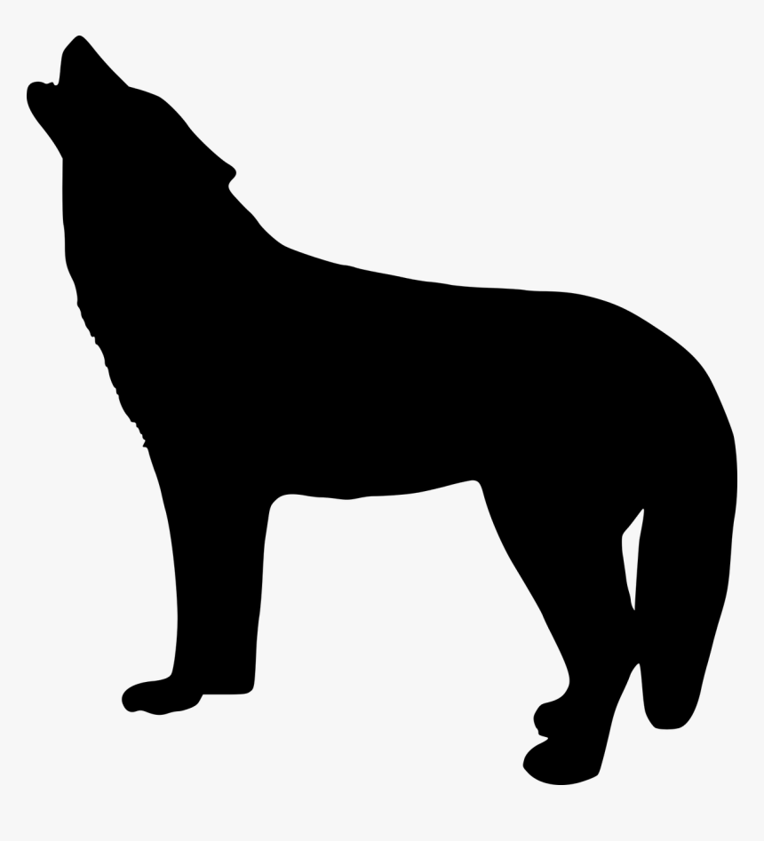 Silhouette Wolf Howling Free Photo - Silhouette Animal Wolf, HD Png Download, Free Download