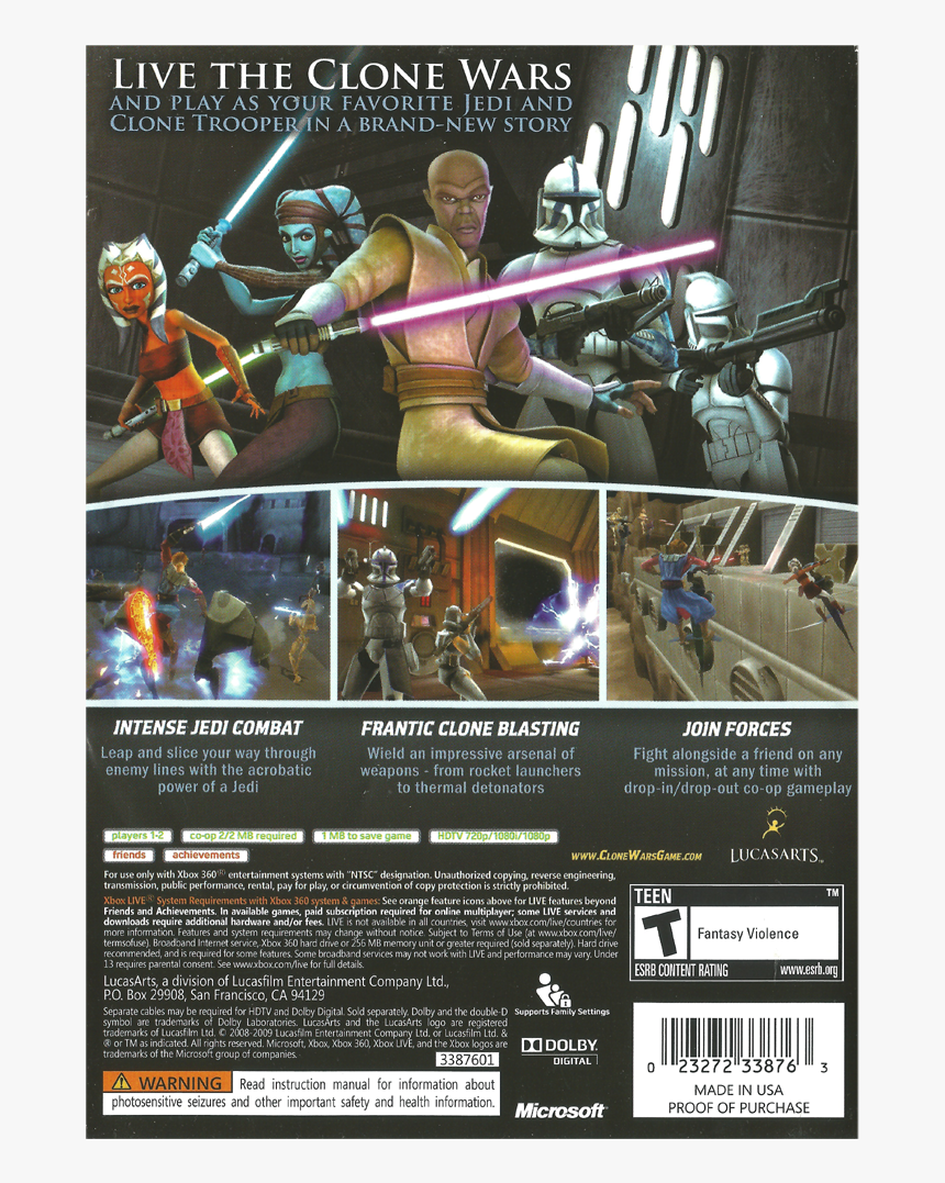 Star Wars The Clone Wars Ps2 Cover, HD Png Download, Free Download