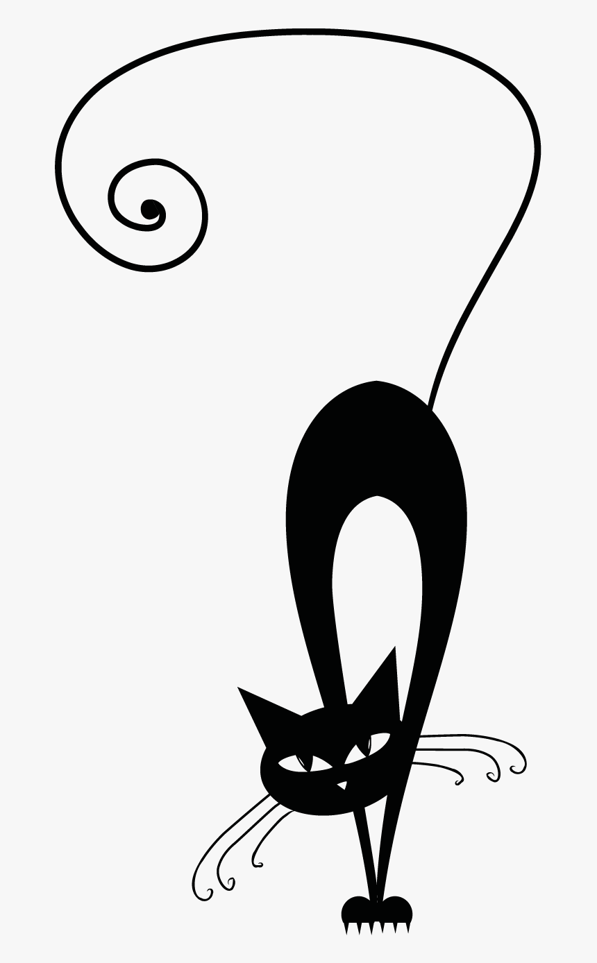 Gatti Stilizzati Immagini - Black Cat Silhouette, HD Png Download, Free Download