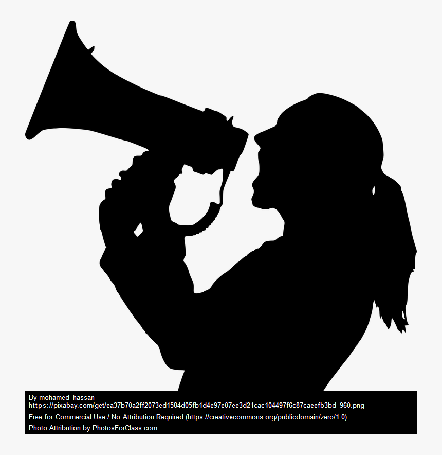 Silhouette Megaphone, HD Png Download, Free Download