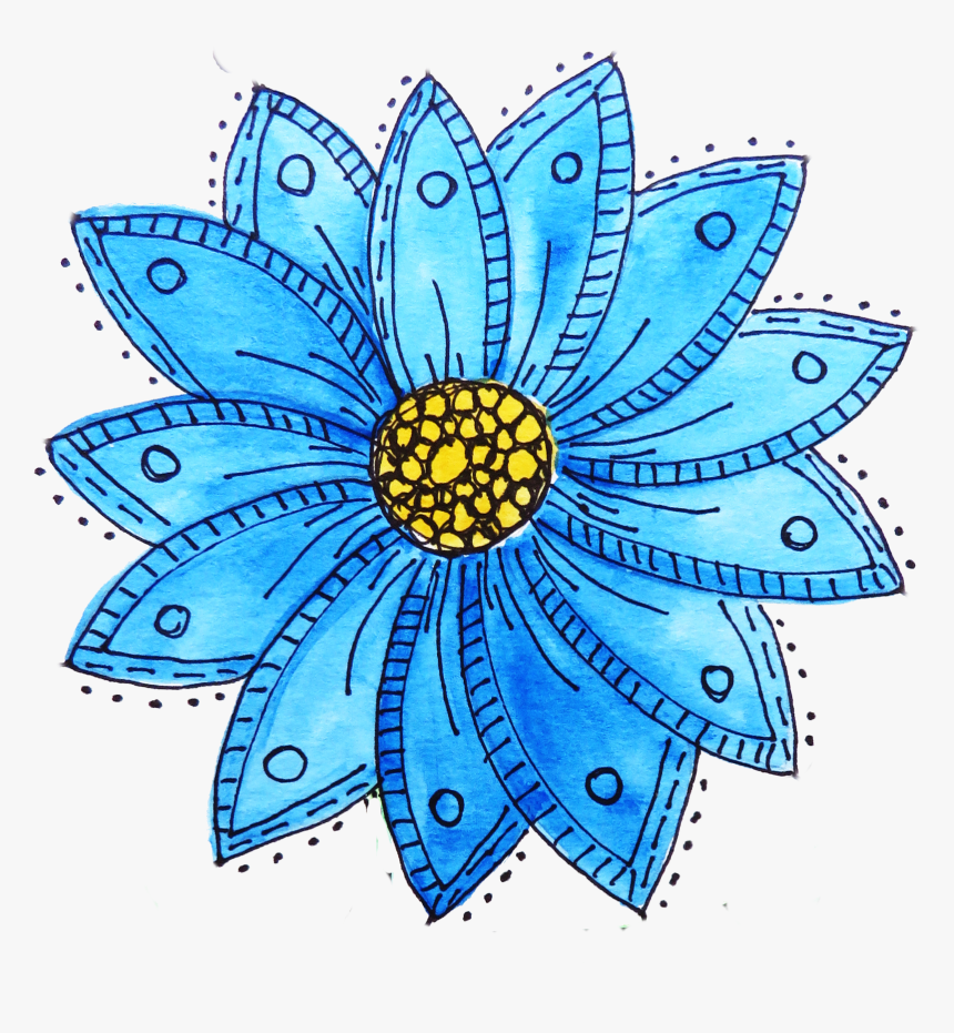 Doodle Ideas, Watercolour, Doodles, Pen And Wash, Watercolor - African Daisy, HD Png Download, Free Download