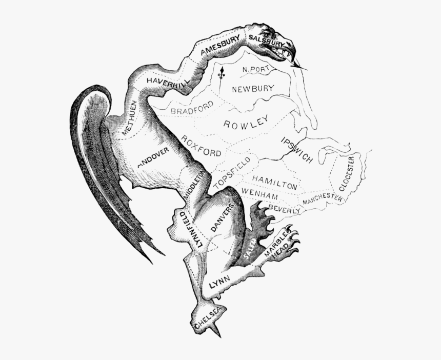 The Gerry-mander - Gerrymandering Salamander, HD Png Download, Free Download