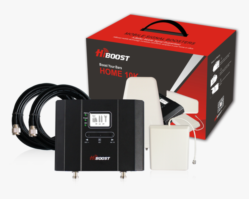 Hiboost Home 10k Lcd Cell Phone Signal Booster Kit - Cell Phone Booster, HD Png Download, Free Download