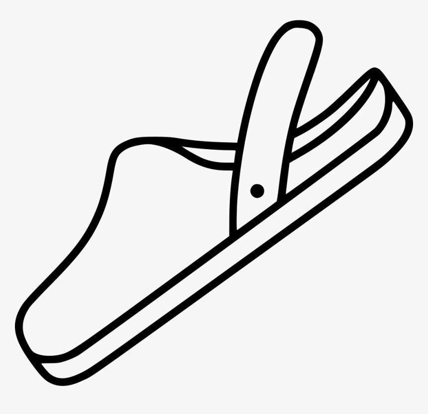 Slippers - Line Art, HD Png Download - kindpng