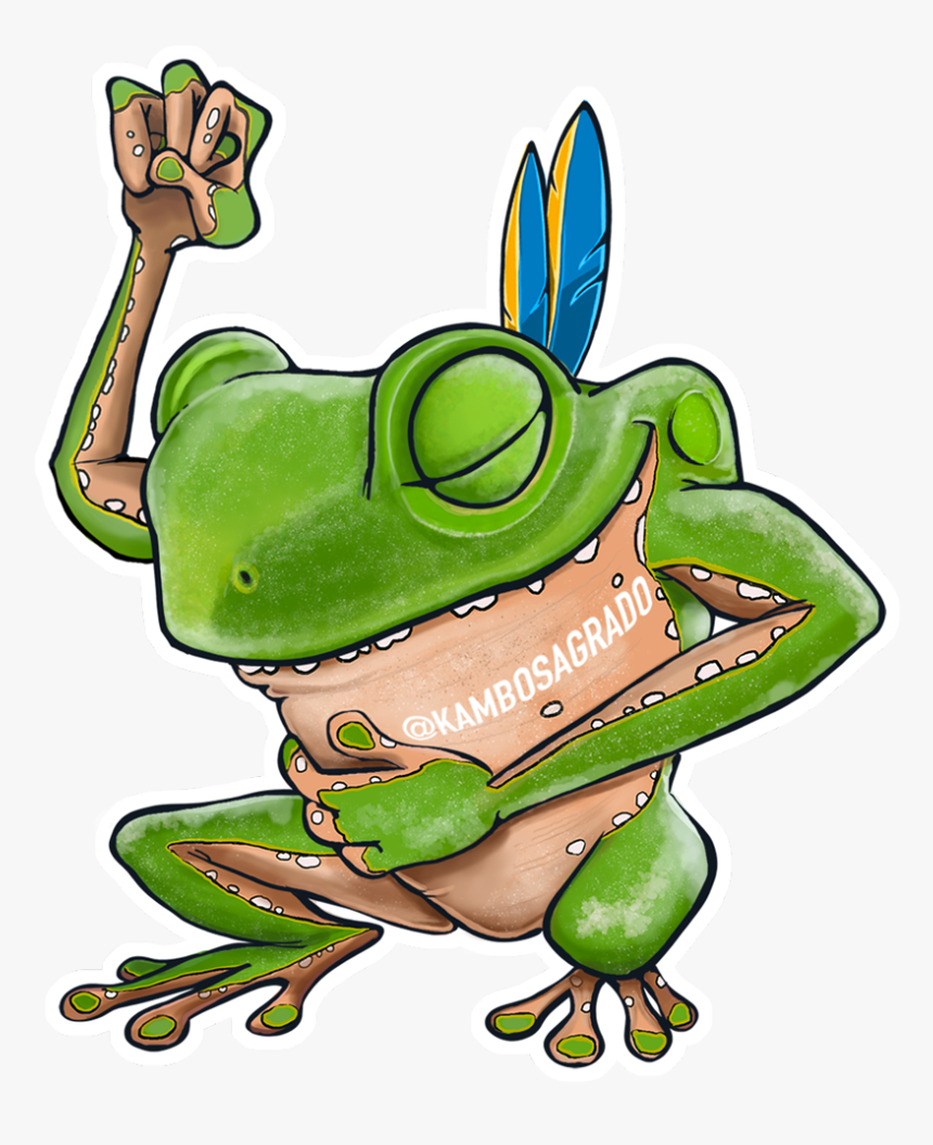 Kambo Sagrado Sticker - Kambo Frog Cartoon, HD Png Download, Free Download