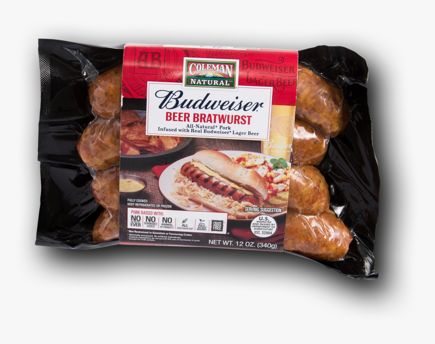 Budweiser® Bbq Beer Bratwurst By Coleman Natural Foods, HD Png Download, Free Download
